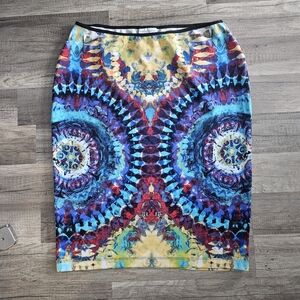 Bisou Bisou Vibrant Multicolor Skirt Size Large